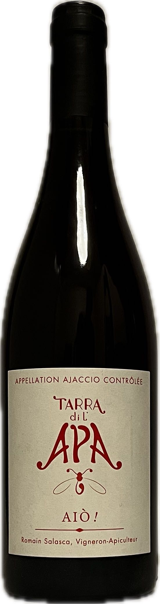 Vin Rouge - AIO - Tarra di l'Apa - Appellation Ajaccio Controlée - Corse - La cave d'Emelyne