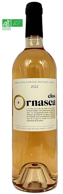 Vin Rose - Cuvée Tradition AOP Ajaccio Rosé  - Clos Ornasca - Corse - La Cave d'Emelyne
