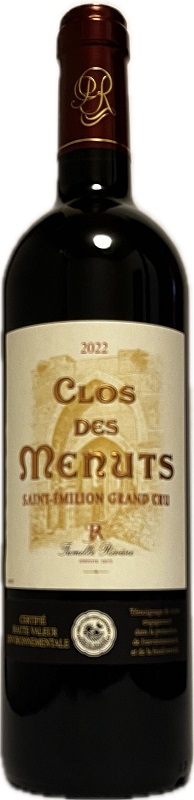 Vin Rouge - Clos des Menuts - Saint Emilion Grand Cru - Bordeaux - La Cave d'Emelyne