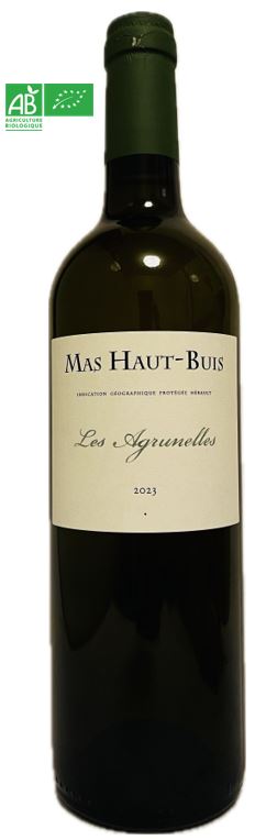 Vin blanc - Les Agrunelles - Igp Pays d'Herault - Mas Haut Buis - Languedoc - La cave d'Emelyne