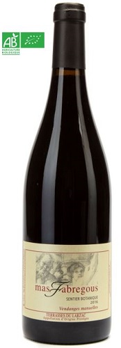 Vin Rouge - cuvée Sentier botanique - AOP Terrasses du Larzac - Mas Fabregous - Languedoc - La Cave d'Emelyne