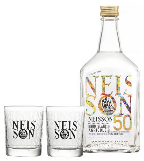 Rhum - NEISSON coffret Ti-punch Blanc & 2 verres - Rhum Agricole - France - Martinique - La Cave d'Emelyne
