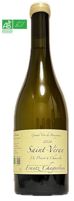 Vin blanc -Saint-Véran De Prissé à Chasselas - Domaine Frantz Chagnoleau - Bourgogne - La Cave d'Emelyne