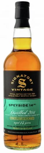 Whisky - Speyside (M) 14 ans 2011 Small Batch #20 1st Fill PX - Signatory Vintage - Single Malt Whisky - Ecosse Speyside - La Cave d'Emelyne