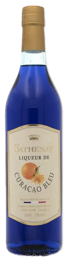 Liqueurs - Sathenay Liqueur de Curacao bleu - Liqueur de fruit - France - La cave d'Emelyne